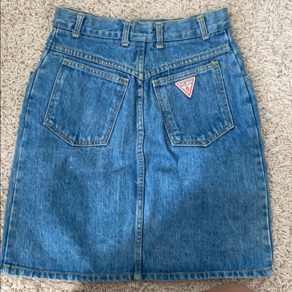 Vintage guess jean mini skirt size 28